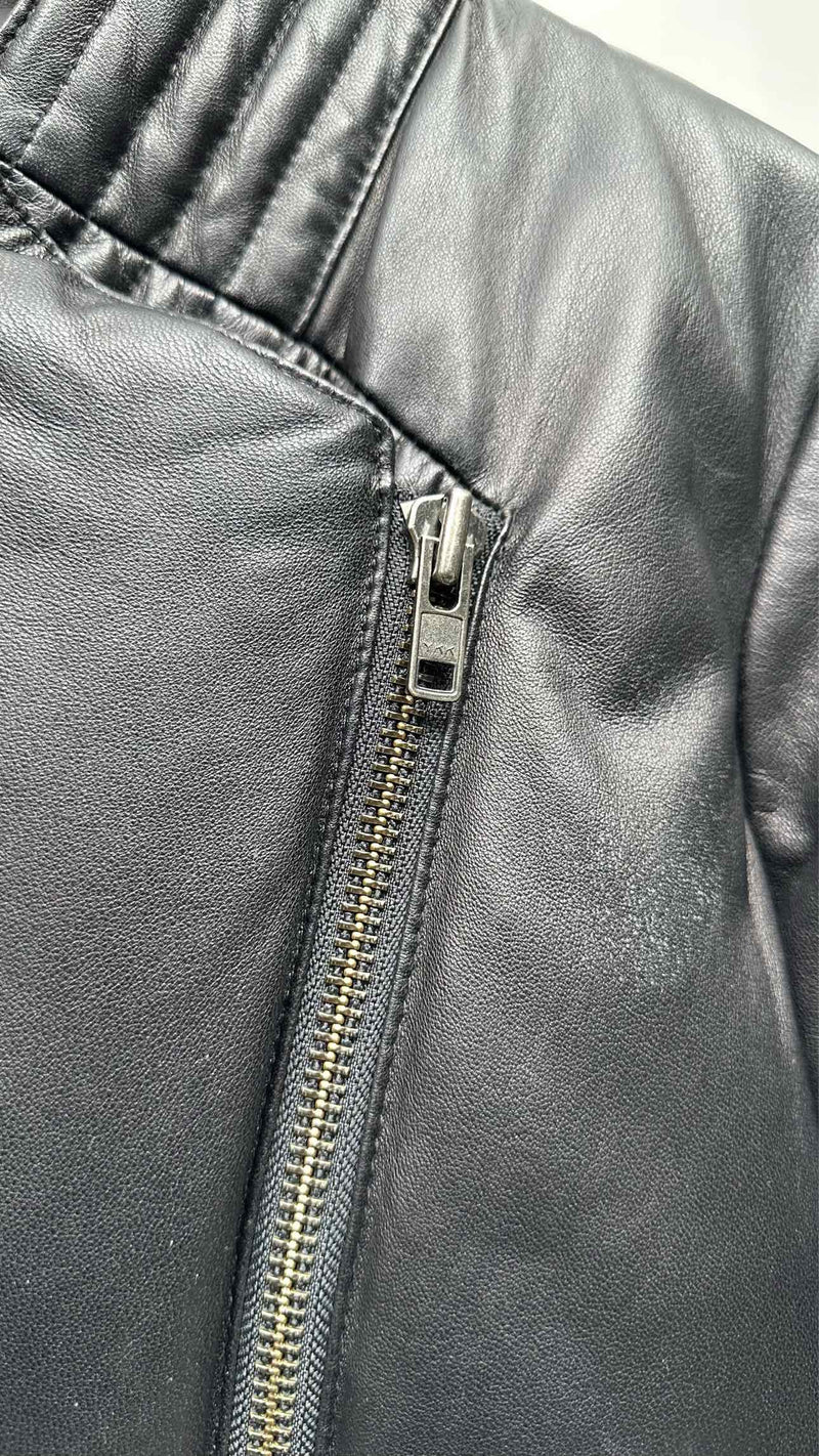 Helmut Lang Leather Down Jacket