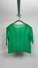 Issey Miyake H/S Pleated Cropped Shirt Top