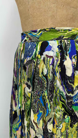 Dries Van Noten Marble Pleated Skirt