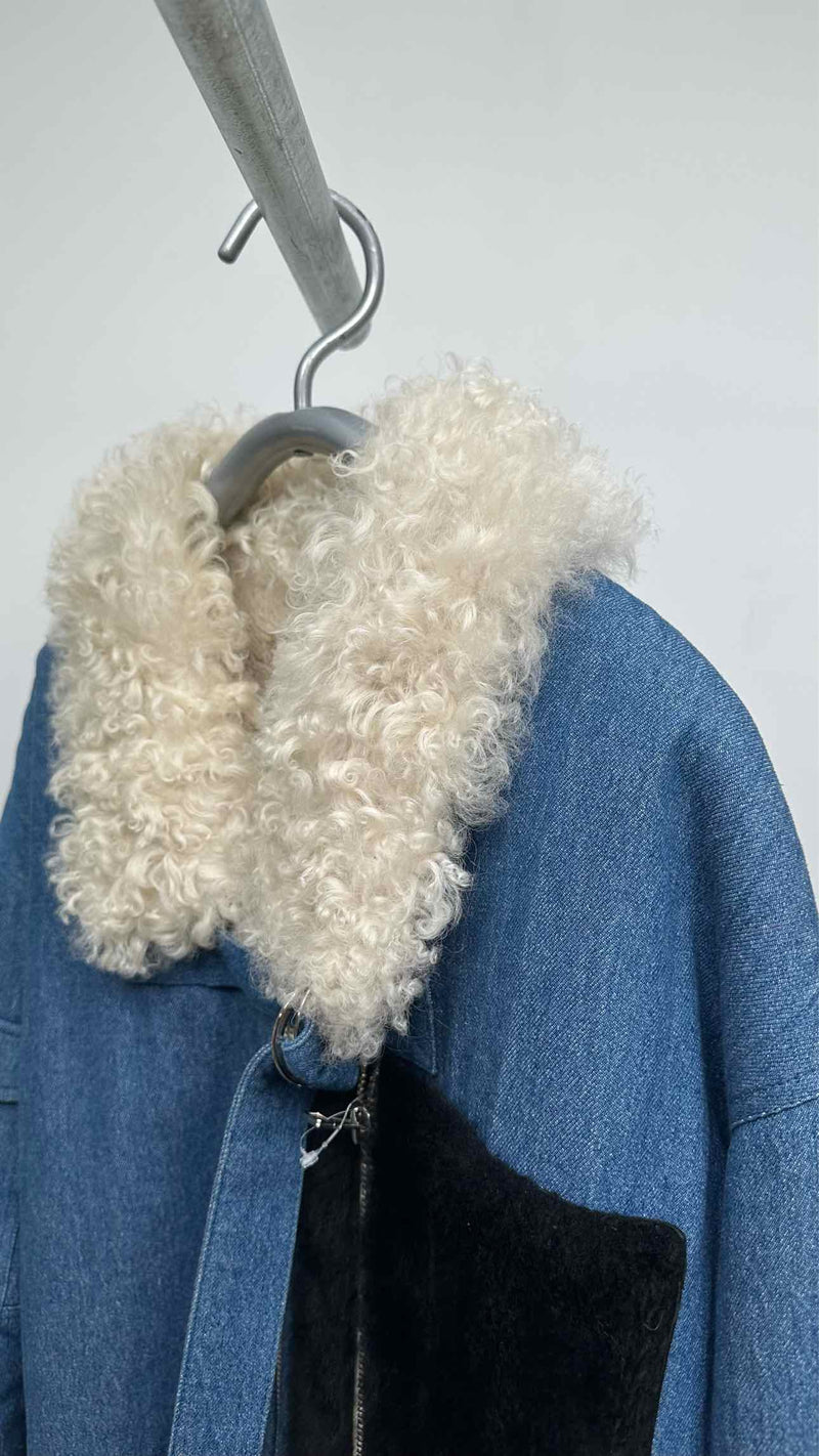 Sandy Liang Fur-lining Citroen Coat
