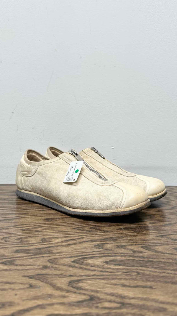 GUIDI Front Zip Suede Sneakers