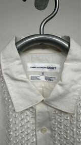 Comme Des Garcons Shirt S/S Eyelet Embroidered Shirt