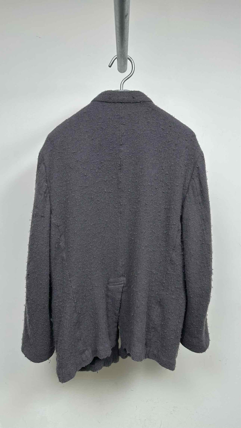 Comme Des Garcons Homme Plus Pilling Boiled-wool Collarless Coat