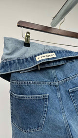 Y/ Project Asymmetrical Holde & Waist Denim Shorts