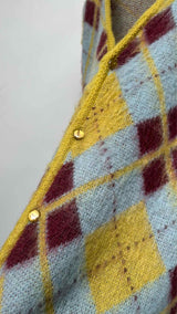 Needles Argyle Check Cardigan