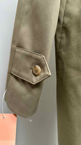 Miu Miu Single-breasted Chino and Leather Trench Coat