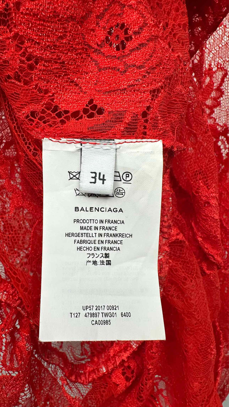 Balenciaga Floral-lace Blouse
