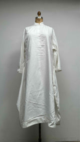 Comme Des Garcons Comme Des Garcons L/S Stand-collar Wrap-detailed Maxi Dress