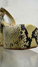 Bottega Veneta Python Buckled Platform Pumps