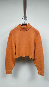The Row Mock-neck Cropped Sweater