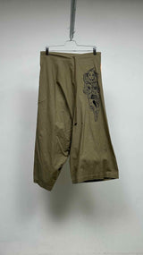 Yohji Yamamoto Graphic Wide Drop-Crotch Pants