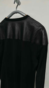 Dior Homme Leather-shoulder Asymmetrical Sweater