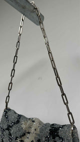 Gucci Snakeskin-pattern Beaded Bag