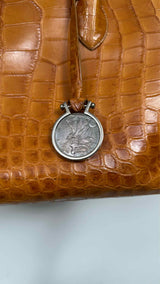 Tardini Silver Doller Alligator Bag