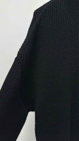 Balenciaga Neck-logo Rib Wide Sweater