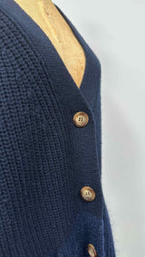 Moncler Oversized Bottom Mohair Rib Cardigan