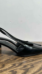 Gucci Square-toe Slingback Heel Pumps