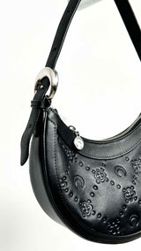 Marine Serre Eclips Mini Embossed Leather Bag