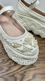Simone Rocha Platform Beaded Ballet Flats