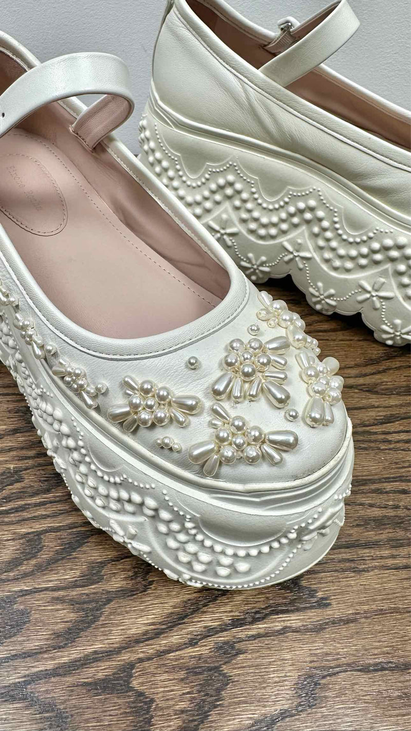 Simone Rocha Platform Beaded Ballet Flats