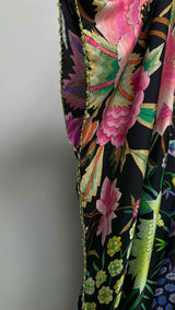 Pierre-Louis Mascia L/S Floral Kaftan Silk Dress