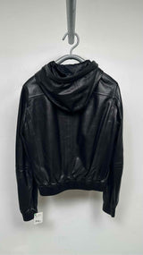 Burberry Zip-up Hooded Leather Jacket