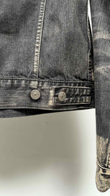 Y's for Men Acid Wash Dip-Dye Cuff Denim Jacket