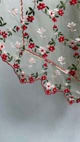 Simone Rocha Embroiderd Mesh Wrap Apron Skirt