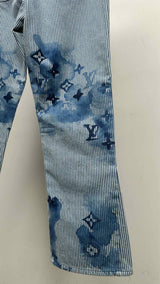 Louis Vuitton Striped Monogram Denim Cargo Pants