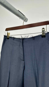 Margiela Center-pleated Raw-cut-waist Pants