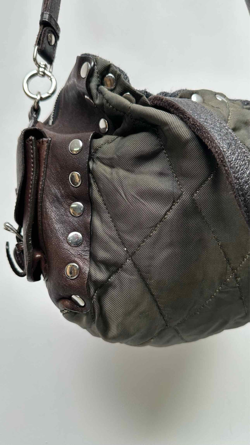 Marni Studded Multi-fabric Shoulder Bag