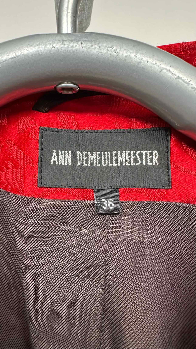 Ann Demeulemeester Botanical Jacquard Blazer Jacket