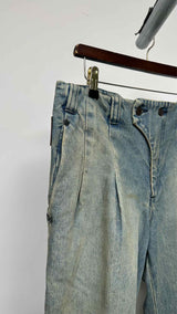 Devoa Stained Baggy Jeans