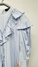 Simone Rocha H/S Stripe Tiered Fill Shirt Dress