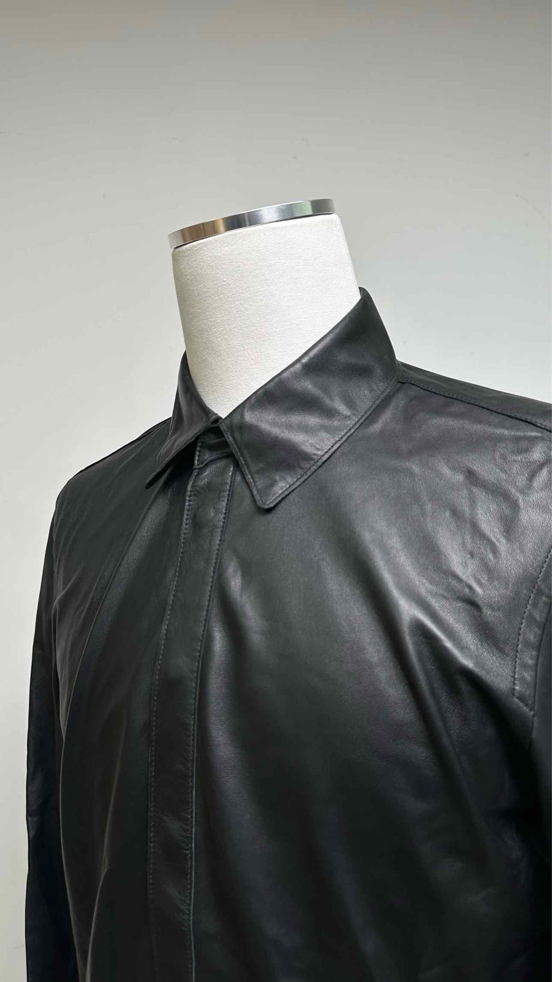 John Varvatos Lamb Leather Shirt