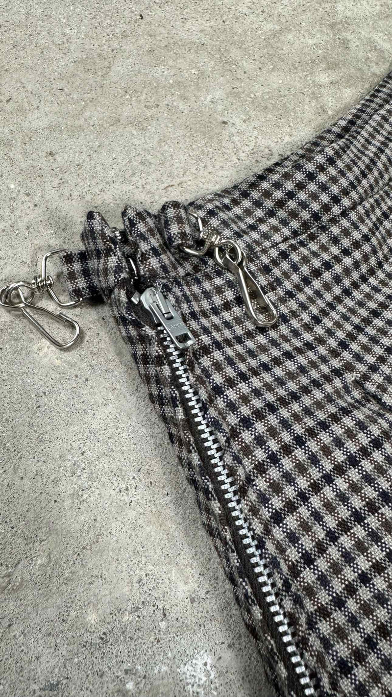 Our Legacy Check Pleated Mini Skirt