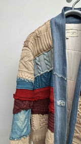Greg Lauren Reconstructed Knit Docking Haori Jacket