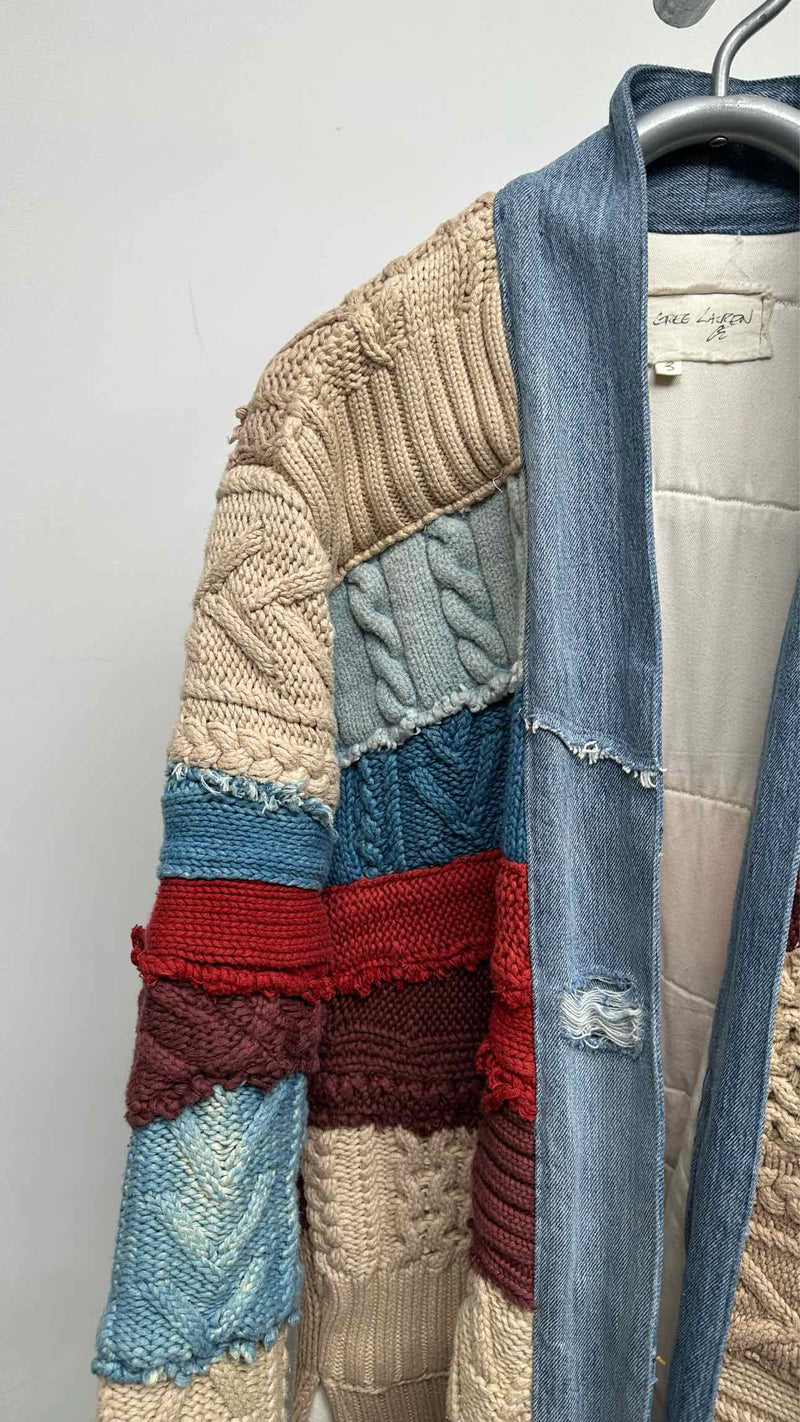Greg Lauren Reconstructed Knit Docking Haori Jacket