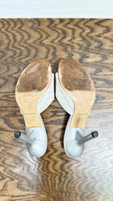 Chanel Jacquard Logo Heel Sandals
