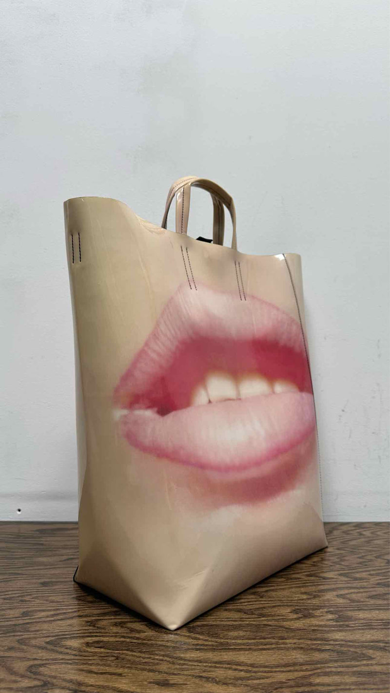Acne Studios Baker Lips PVC Tote Bag