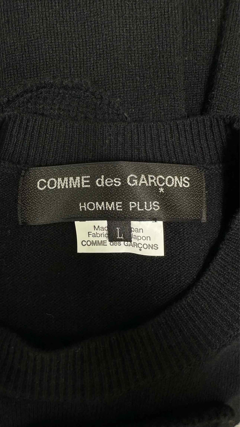 Comme Des Garcons Homme Plus Wavy-paneled Sweater