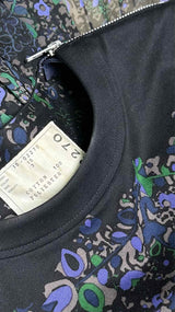Sacai S/S Back-Pleated Floral Top