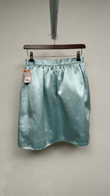 Miu Miu Crystal Embellished Bow Silk Skirt