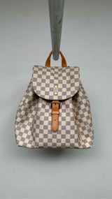 Louis Vuitton Damier Azur Sperone Leather Backpack
