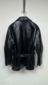 Courreges Zipped Vinyl Maxi Blouson Jacket