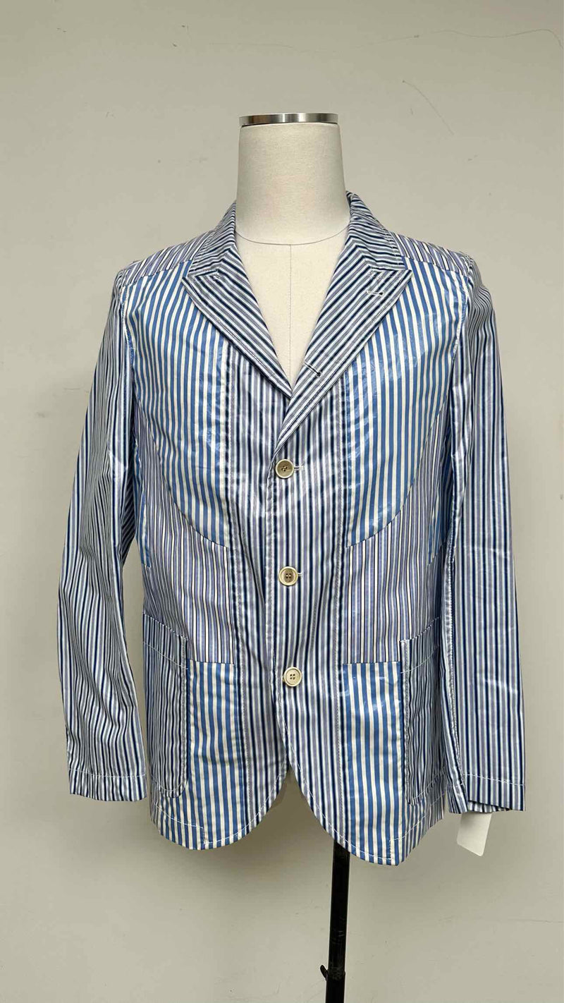 Comme Des Garçons Shirt PVC-Covered Stripe Jacket