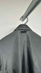 PRADA S/S Back-triangle-patch Nylon Shirt