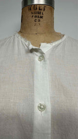 Ann Demeulemeester L/S Collarless Belted Crinkled Shirt Dress