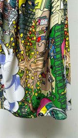 Comme Des Garcons x Makoto Takanashi Manga-print Midi Dress