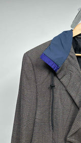 Balenciaga Double-breasted Houndstooth Oversized Long Coat